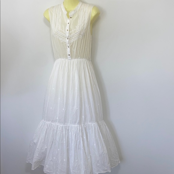 Ulla Johnson Dress “Anela” White Embroidered Cotton NWOT Sm /4 - Picture 5 of 9